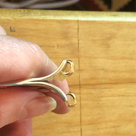 14kt solid Y Gold Sterling Silver Modern Ring - Picture 7 of 16